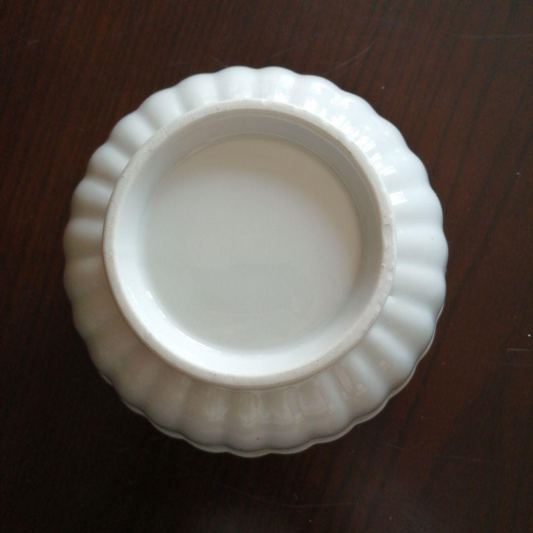 伊万里　白磁菊花中鉢　5客　16cm　明治～昭和初期