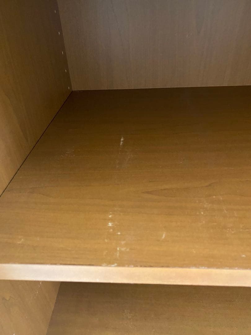 ナチュラルウッド シンプルシェルフ ガラス扉付き