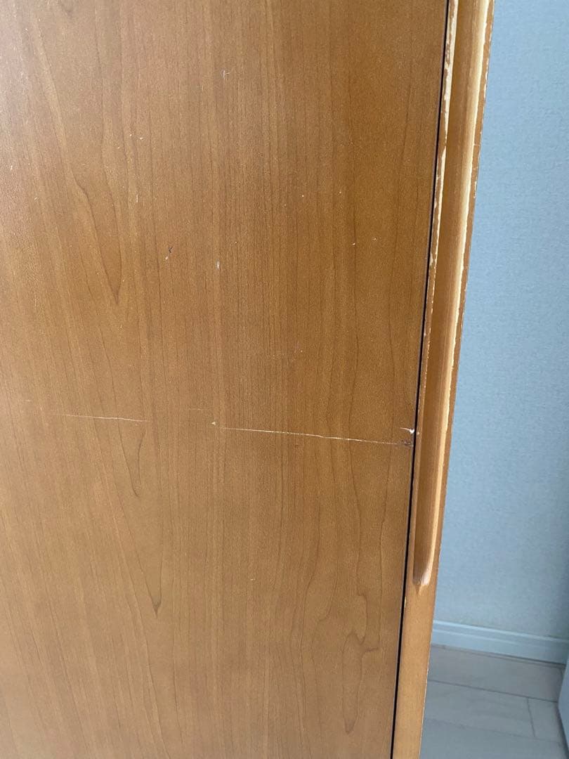 ナチュラルウッド シンプルシェルフ ガラス扉付き