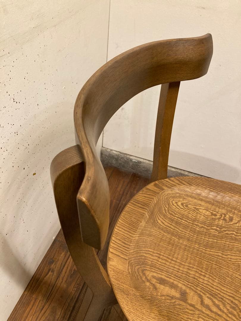 旭川家具 アーリータイムス オーク無垢材 DC-4 1脚 曲木 民芸 職人 匠