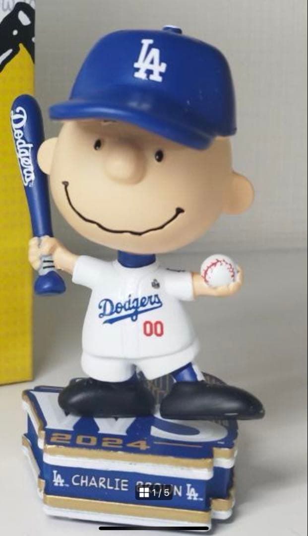 限定 ドジャース ワールドシリーズ チャーリー・ブラウン ミニビッグボブルヘッド