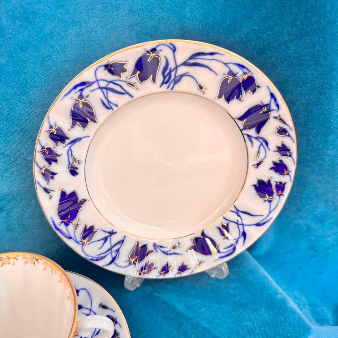 ロモノーソフ　ロシア製 カップ&ソーサー　ケーキプレートセット 新品未使用