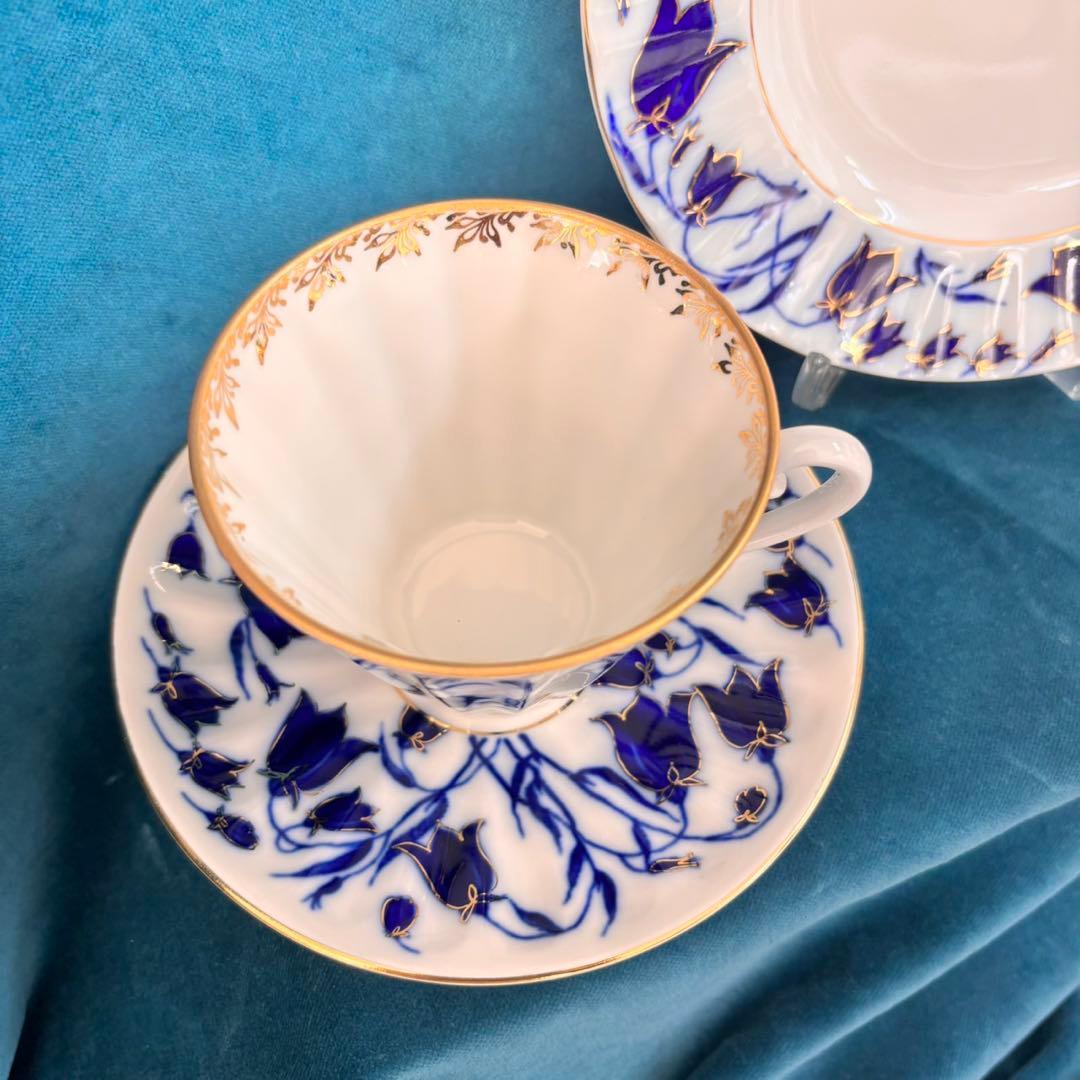 ロモノーソフ　ロシア製 カップ&ソーサー　ケーキプレートセット 新品未使用