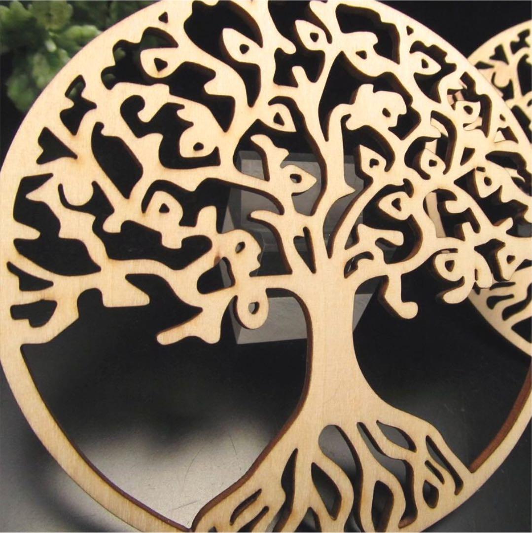 6G★特選NEW★木製☆お洒落で可愛い【北欧風デザインウッドコースター６枚】❤️