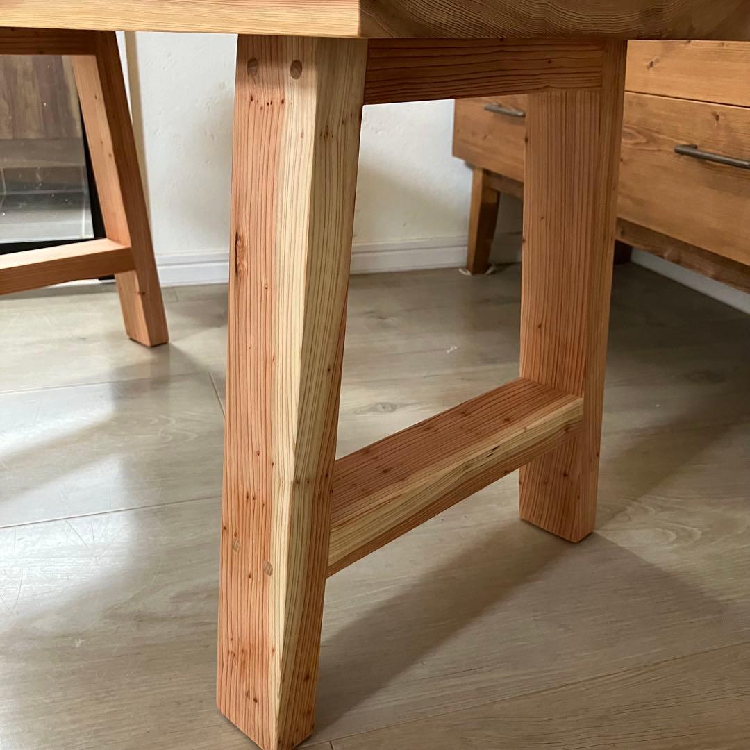 日光杉一枚板　ローテーブル　ソファテーブル　ハンドメイド