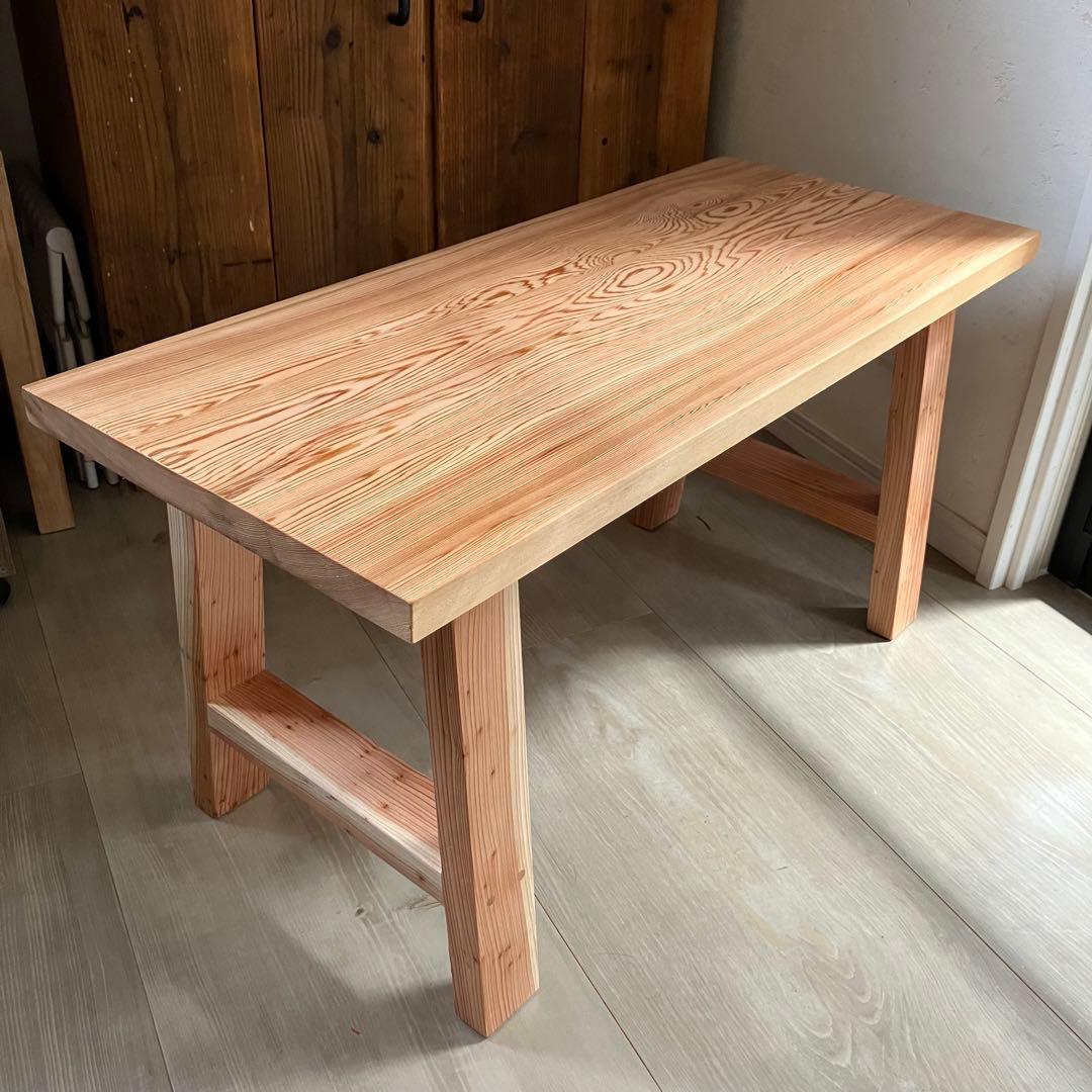 日光杉一枚板　ローテーブル　ソファテーブル　ハンドメイド