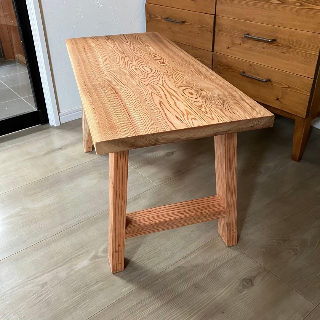 日光杉一枚板　ローテーブル　ソファテーブル　ハンドメイド