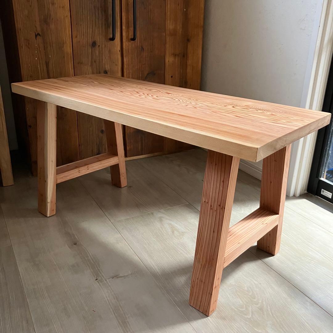 日光杉一枚板　ローテーブル　ソファテーブル　ハンドメイド