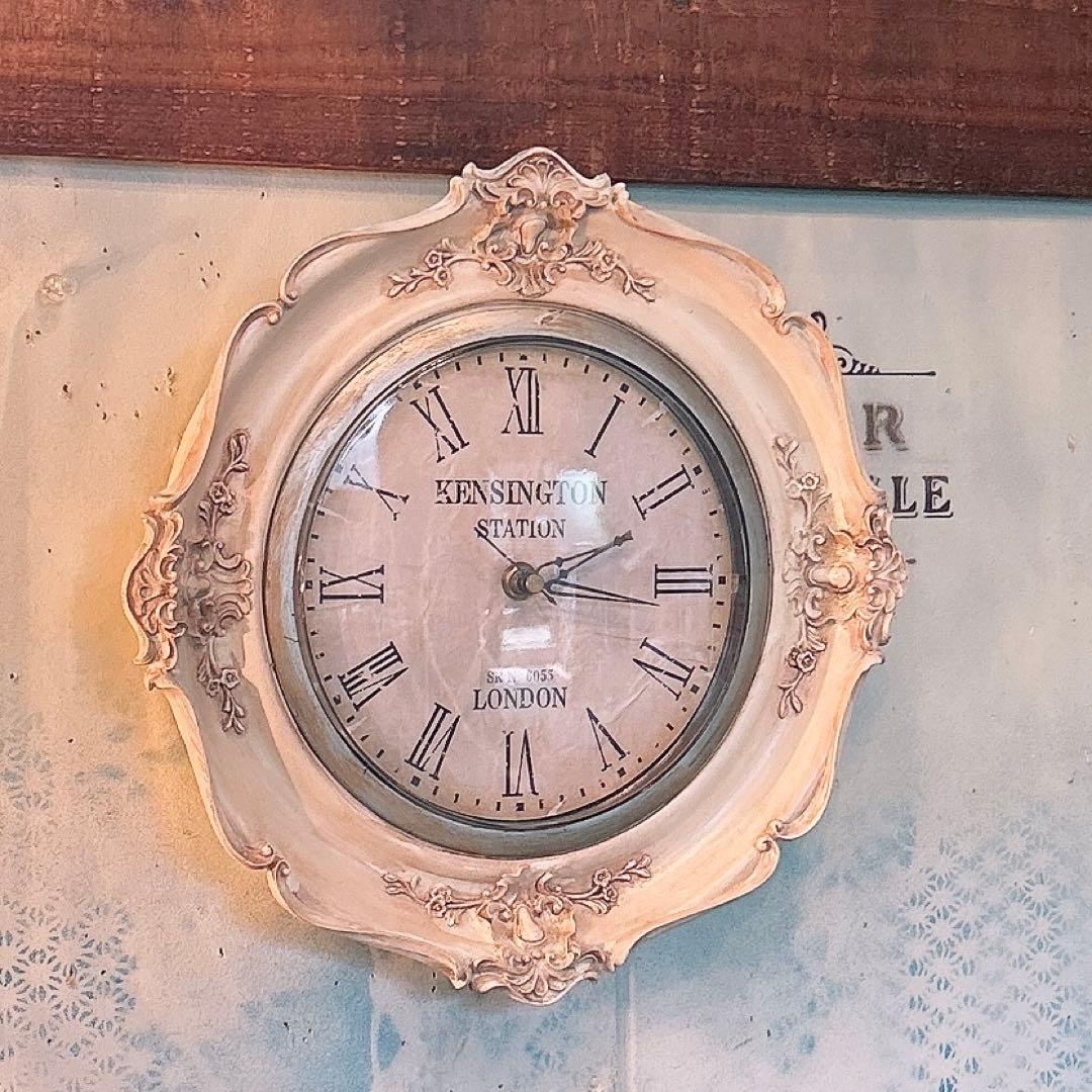 フレンチアンティーク調 ウォールデコレーション クロック 壁掛け時計 HW