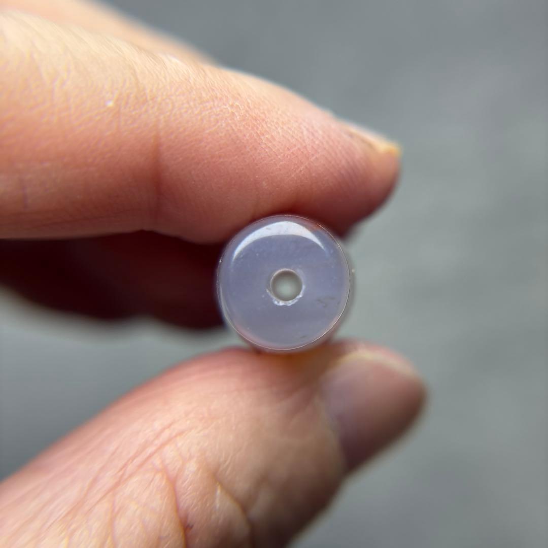 あずきちゃん玉髄　金線霊芝天珠　朱砂入り　11-97