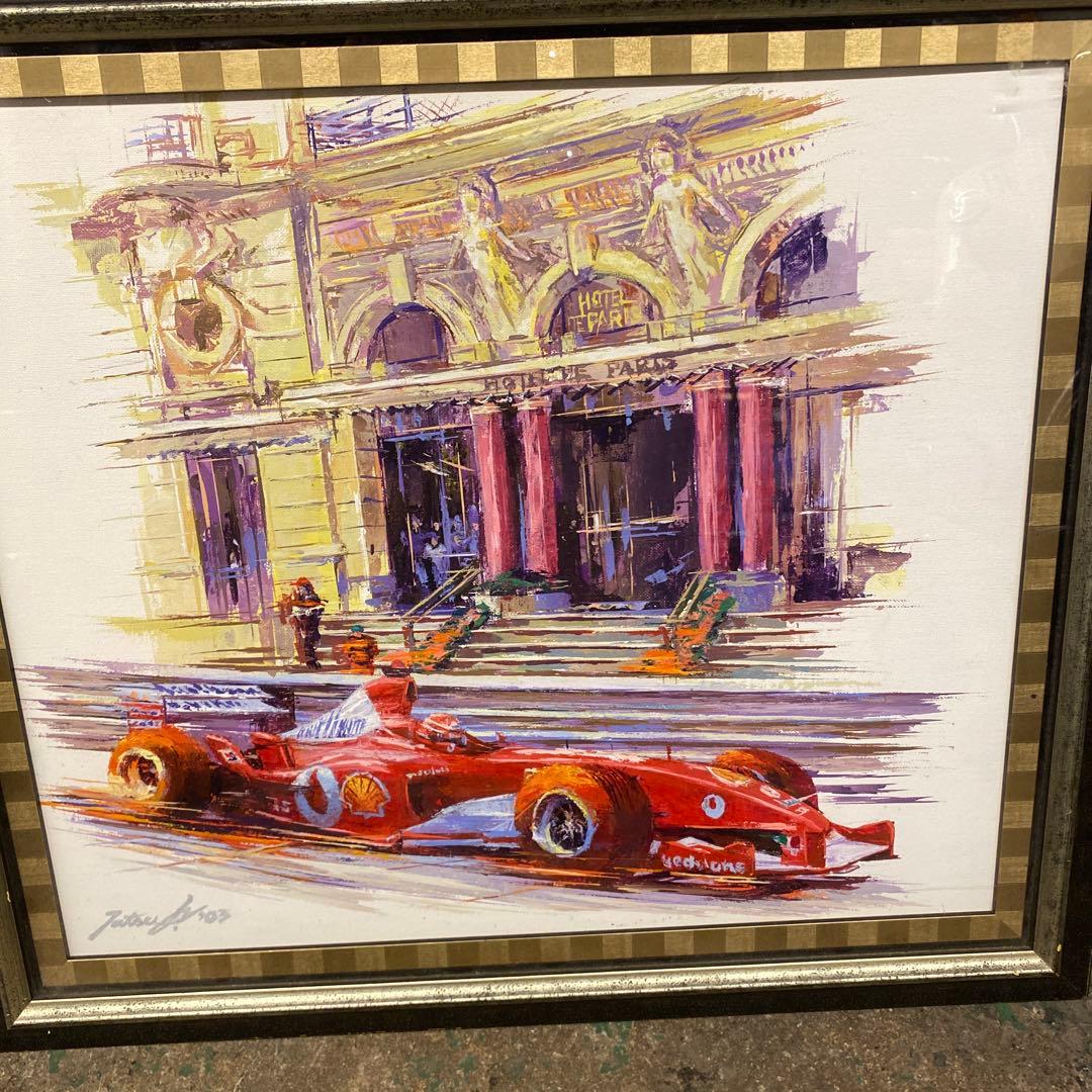 中津達 M シューマッハ & フェラーリ 2003 油彩画？