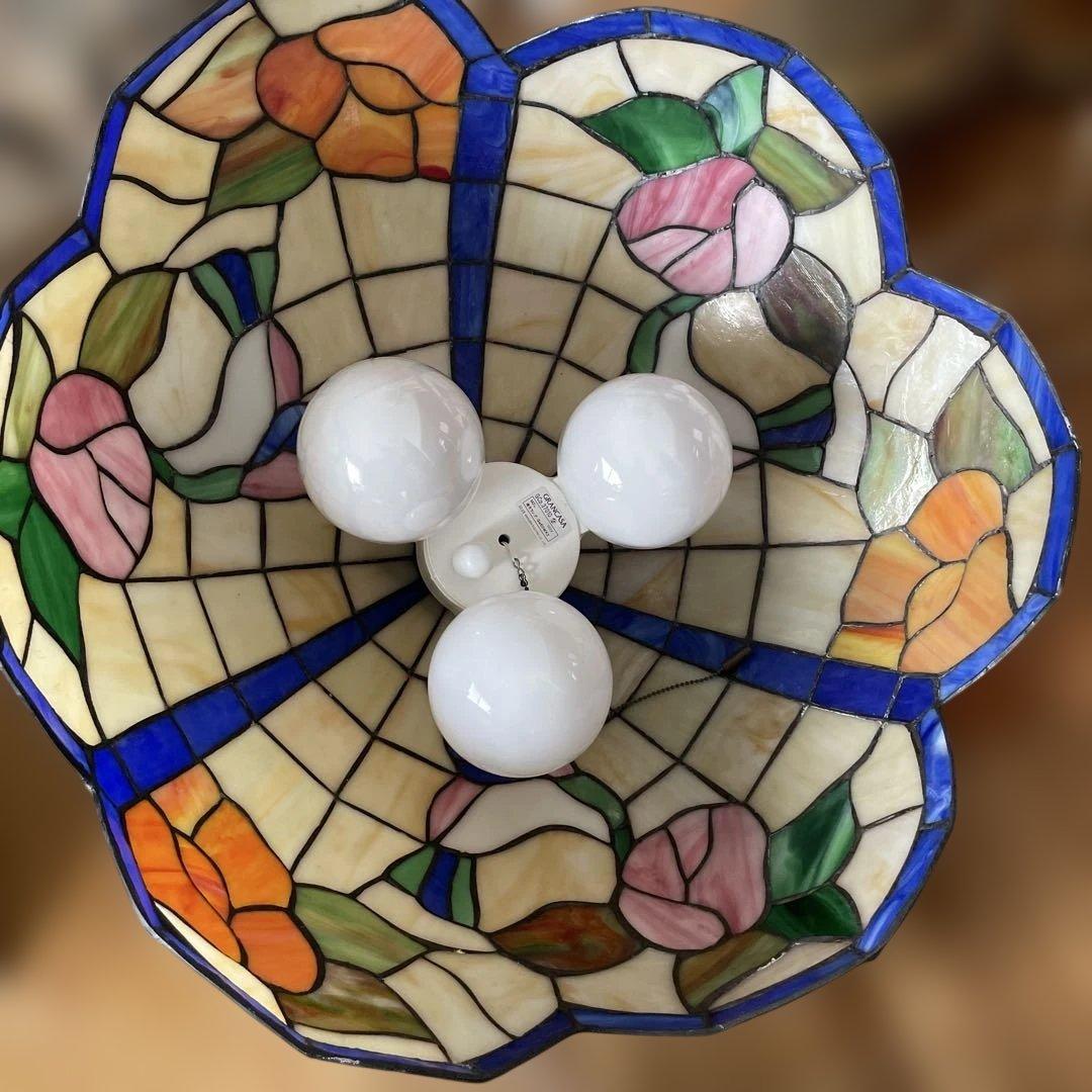 ステンドグラス調 シーリングライト 花柄 天井照明 インテリア