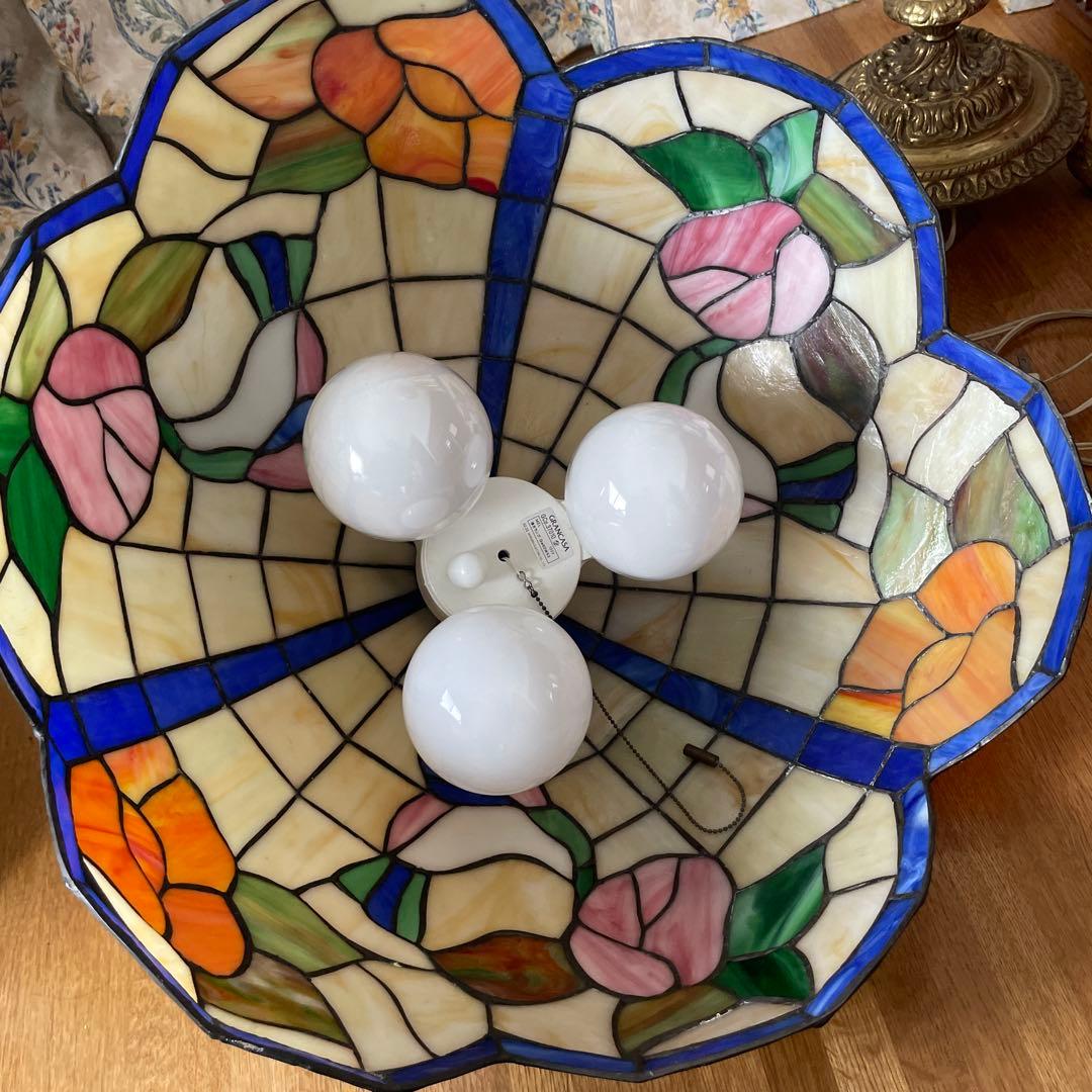 ステンドグラス調 シーリングライト 花柄 天井照明 インテリア