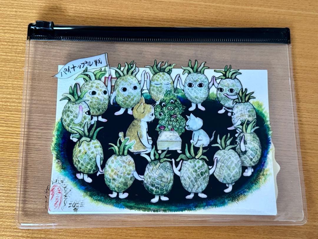 新将棋会館 棋の音× ヒグチユウコさんコラボ ステッカー パイナップル