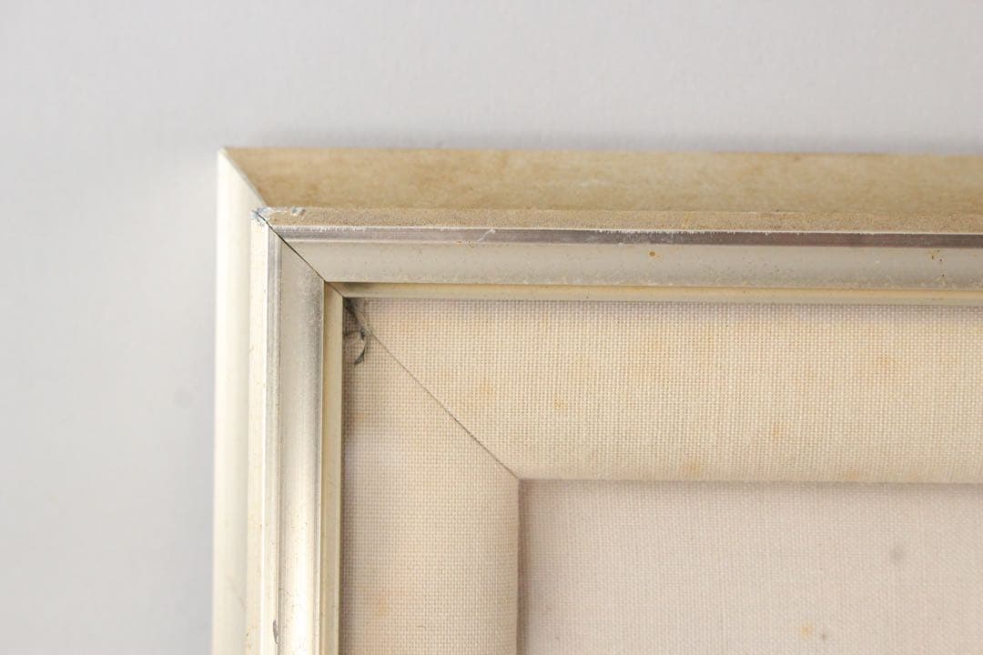 No5300 額装　倉光博之　金銘　「野尻湖」　日本画　6号　風景画　送料無料