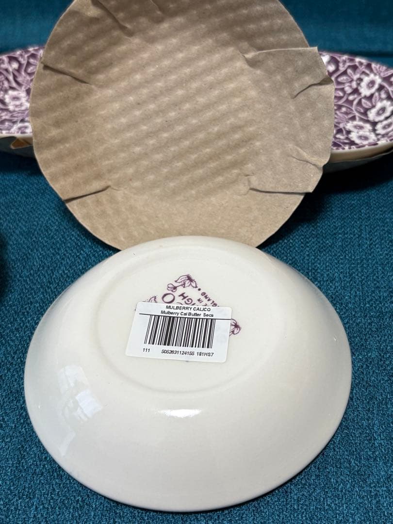 Burleigh バーレイ プラムキャリコ フルーツプレート 2枚 12cm