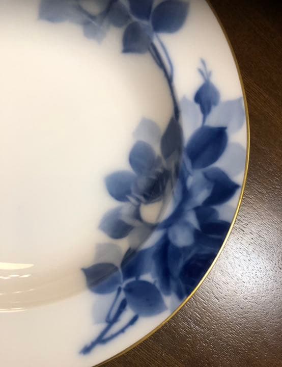 大倉陶園　ブルーローズ（8011） 22cm スープ皿 5枚