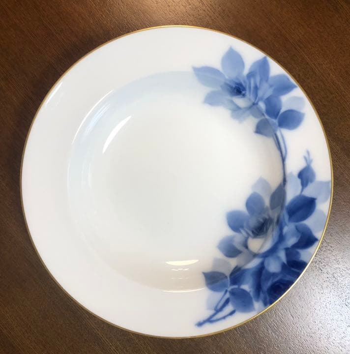 大倉陶園　ブルーローズ（8011） 22cm スープ皿 5枚