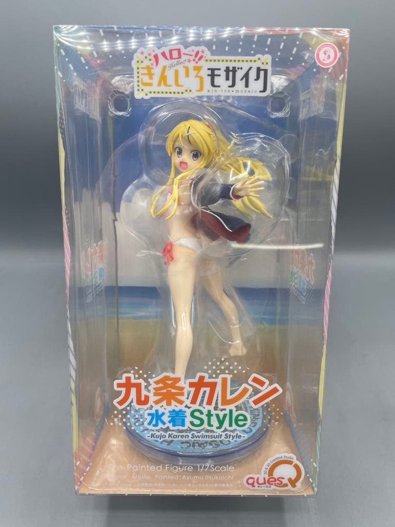 未開封 九条カレン 水着style ハロー きんいろモザイク 1/7 フィギュア Amazon.co.jp: ハロー!!きんいろモザイク 九条 カレン 水着Style 1/7