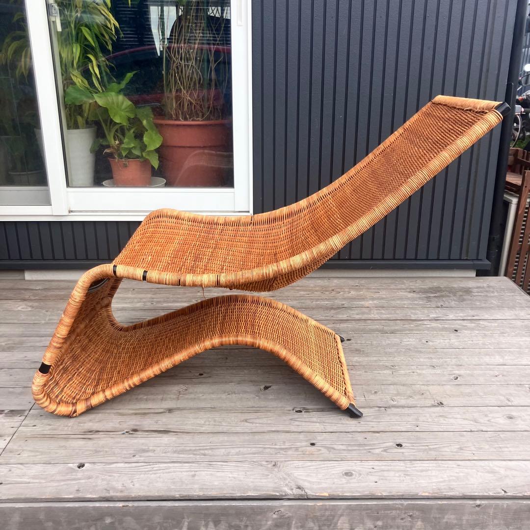 ラタンパーソナルチェア ラタンロッキングチェア 籐家具 ソファー ビンテージ