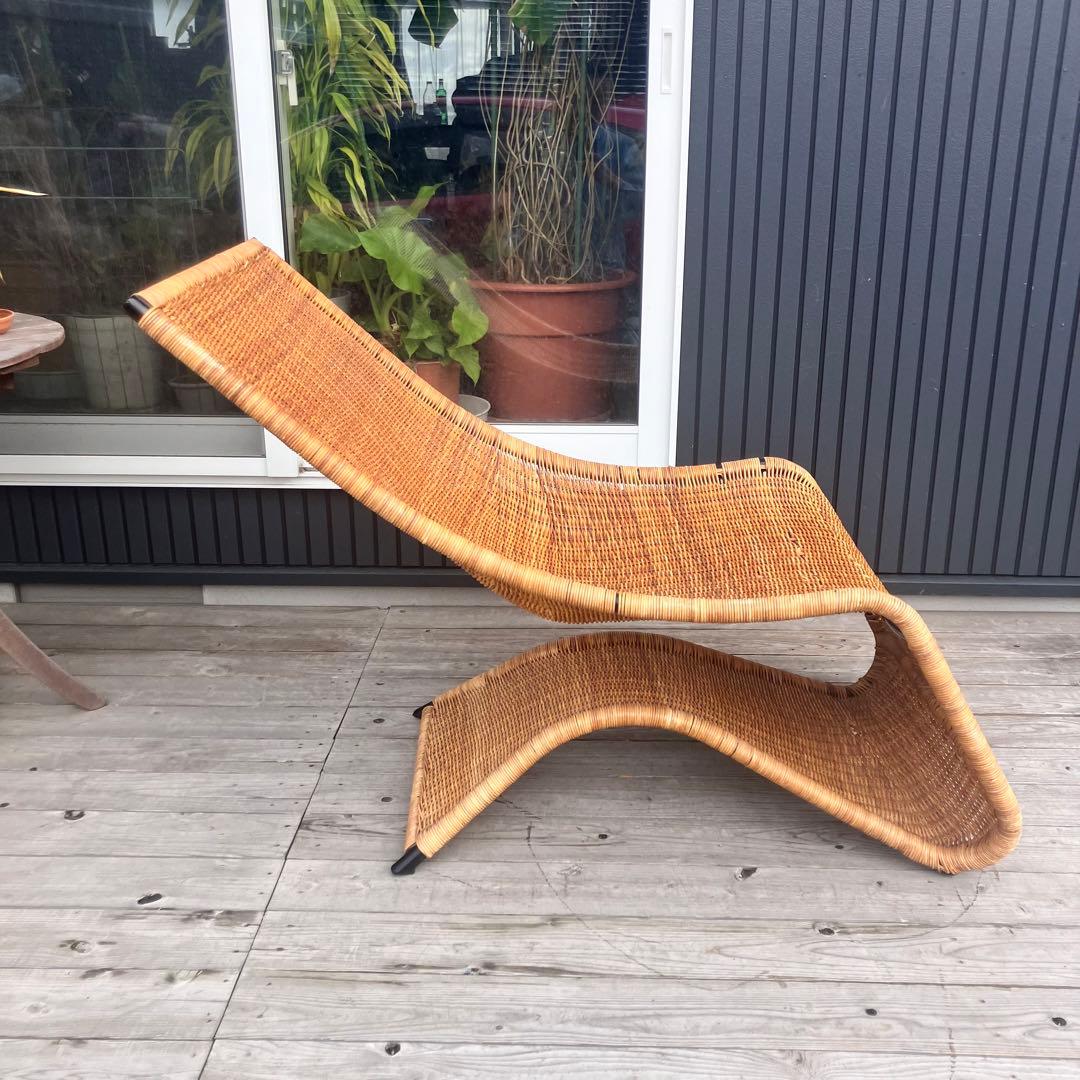 ラタンパーソナルチェア ラタンロッキングチェア 籐家具 ソファー ビンテージ