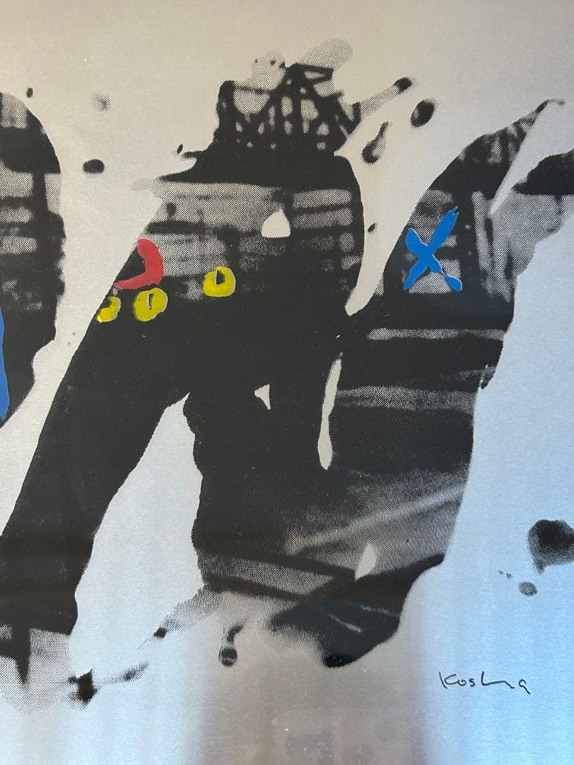 越谷賢一　「ON」　アルミ板シルクスクリーン版画　美術　芸術　絵画　油絵