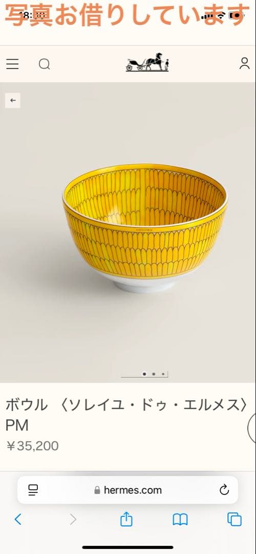 エルメス　食器　ソレイユ　ボウル　PM 新品未使用