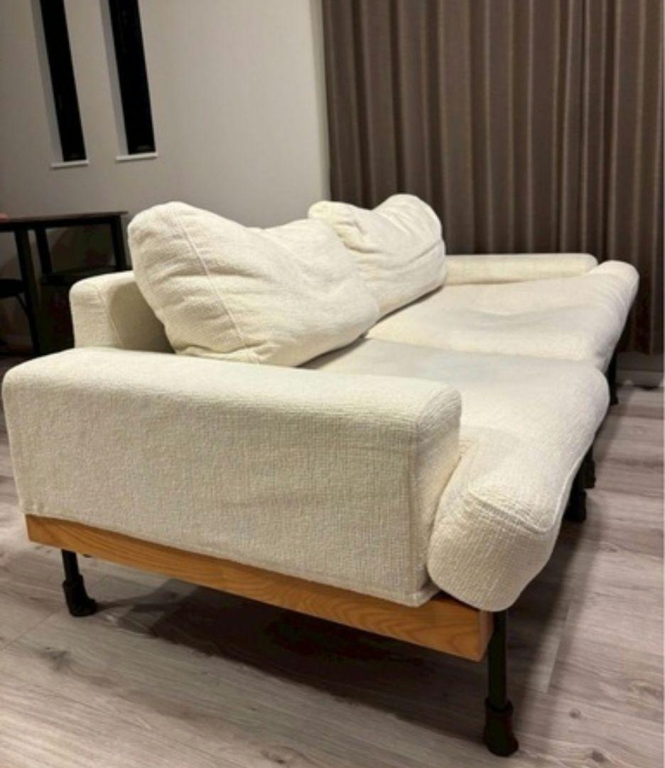 【送料込】Delos 2人掛けソファ グレー／180cm幅