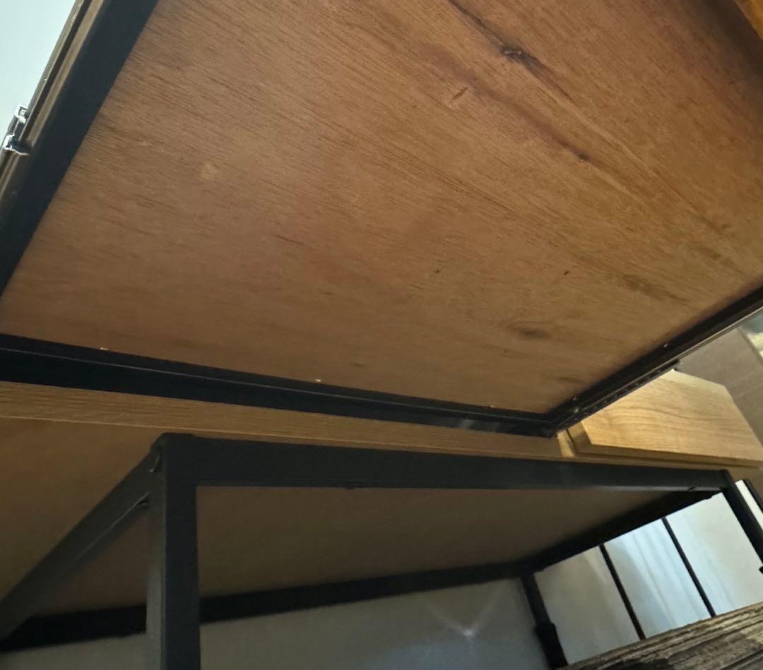 ローテーブル LOWYA 国産テーブル（シャビーナチュラル) スチール脚