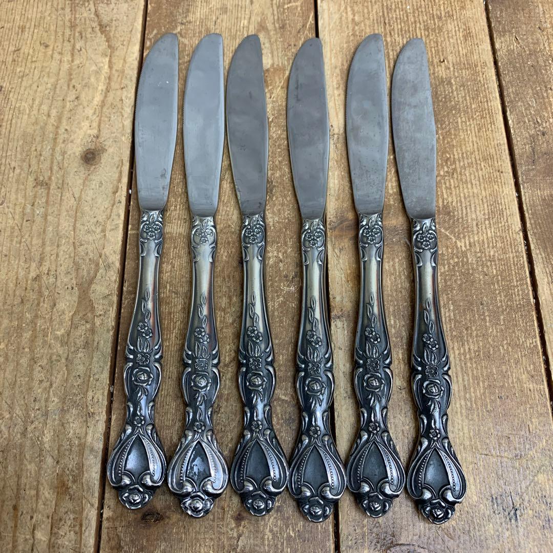 E-壁 【豪華21点セット】アンティーク調 カトラリーセット 彫刻装飾 シルバー