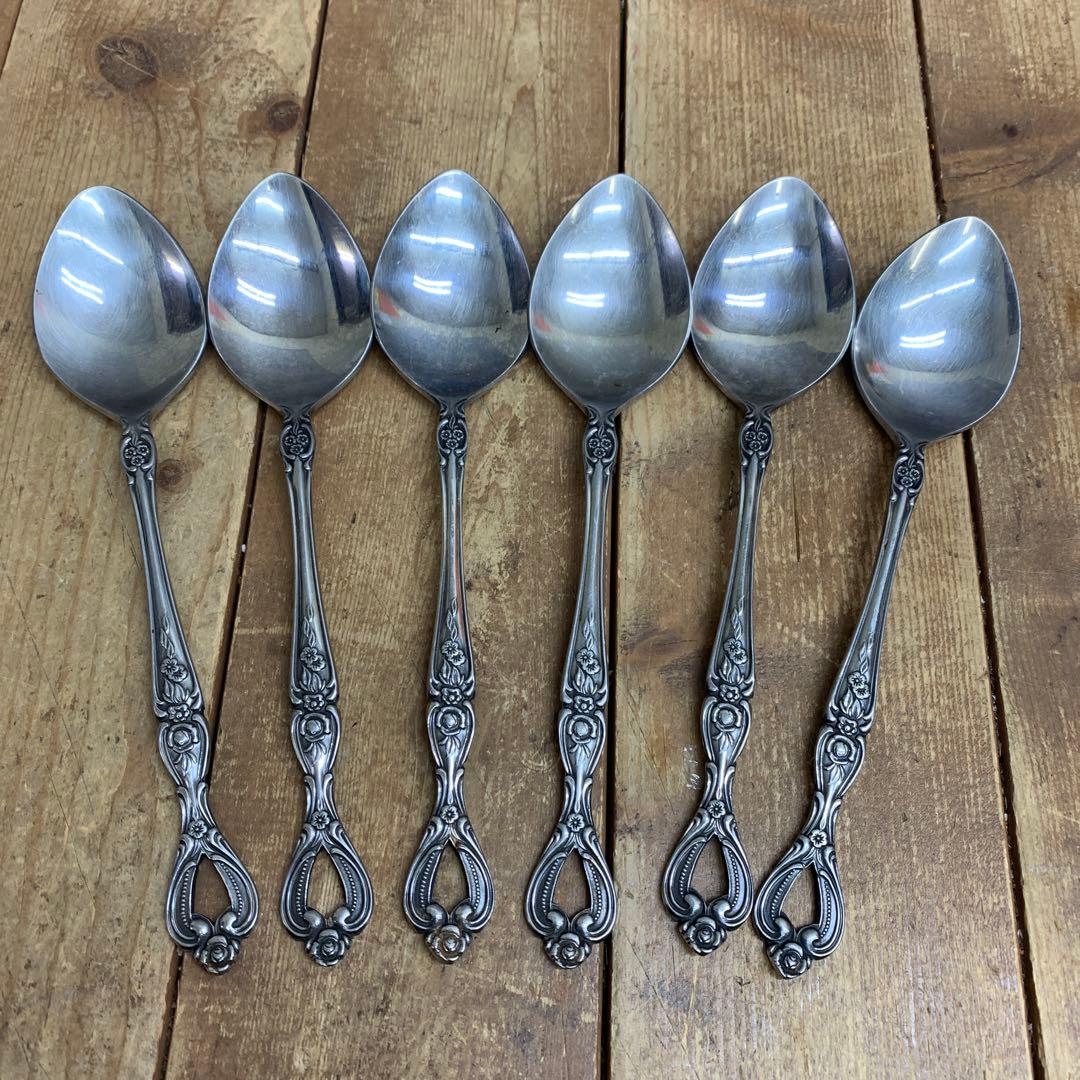 E-壁 【豪華21点セット】アンティーク調 カトラリーセット 彫刻装飾 シルバー