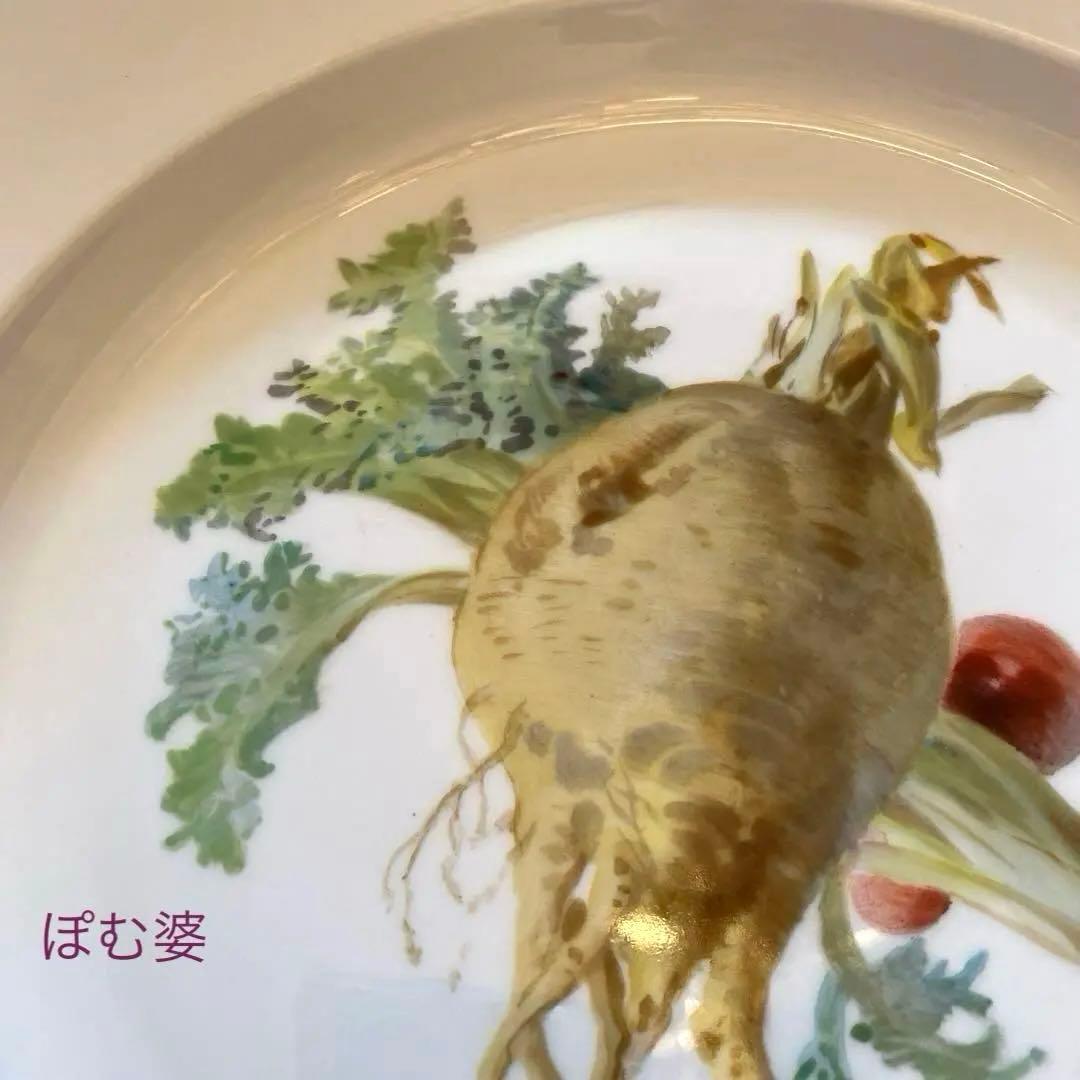 【古マイセン】印象主義 自然主義 ⑩／皿 プレート「野菜と昆虫」