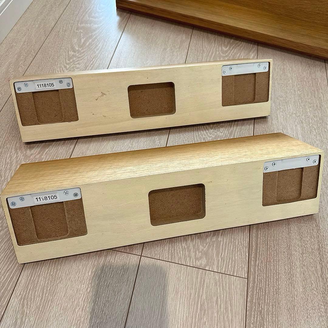 無印良品 壁に付けられる家具　オーク44cm×2本/ 88cm×2本　4本セット
