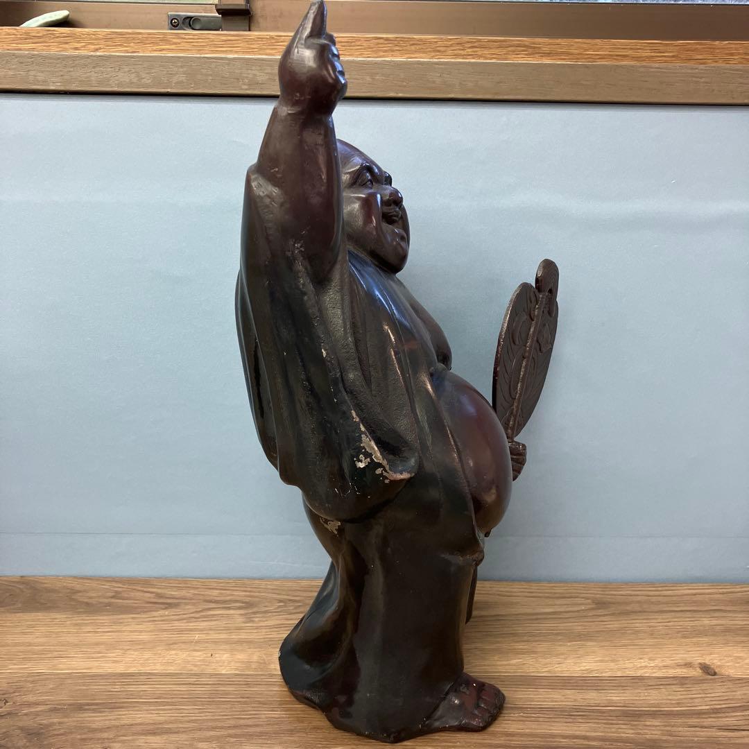 B-3 布袋様 置物 金属工芸 オブジェ 七福神 縁起物 開運 仏像 昭和レトロ