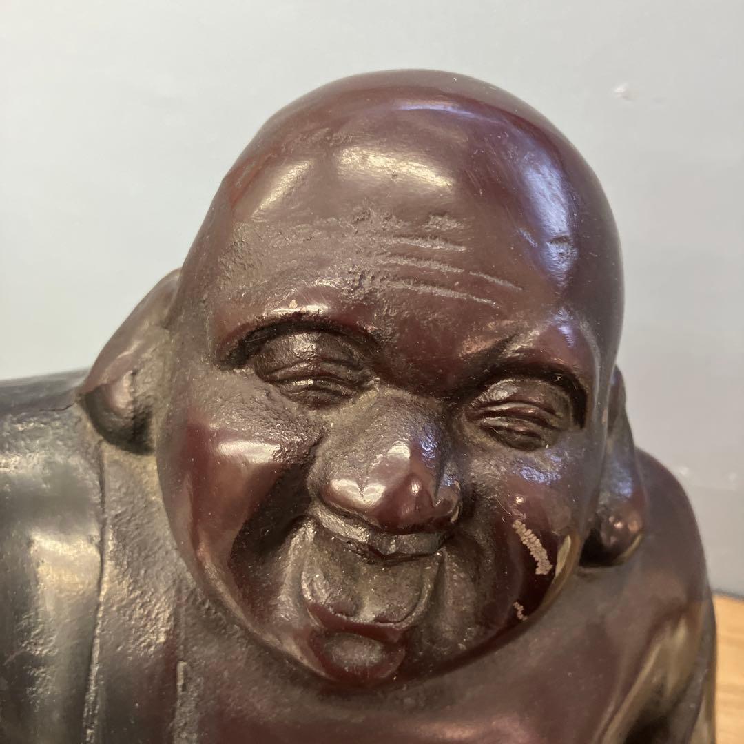 B-3 布袋様 置物 金属工芸 オブジェ 七福神 縁起物 開運 仏像 昭和レトロ