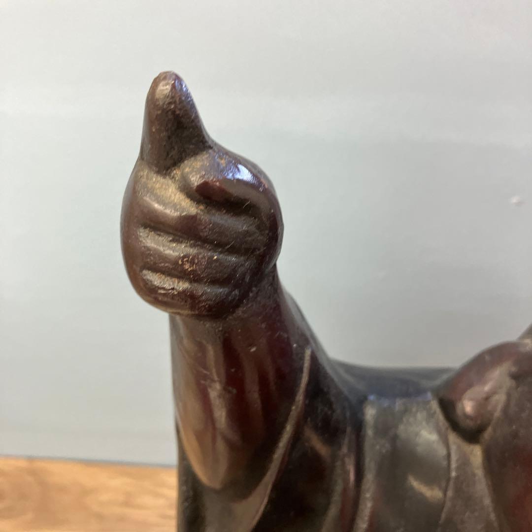 B-3 布袋様 置物 金属工芸 オブジェ 七福神 縁起物 開運 仏像 昭和レトロ