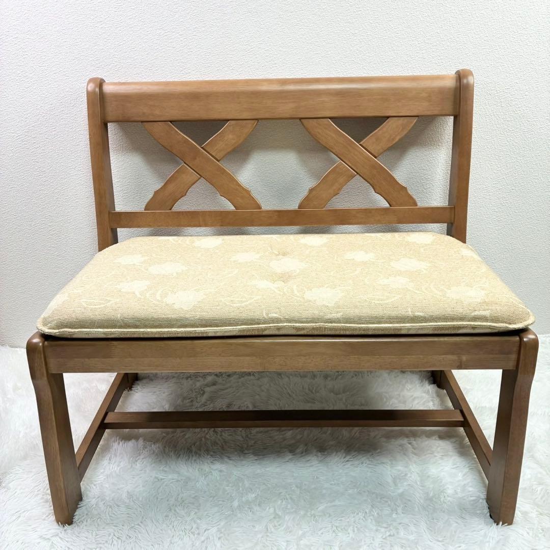 カリモク 希少 チターノ ナチュラルウッド ベンチ 専用クッション付