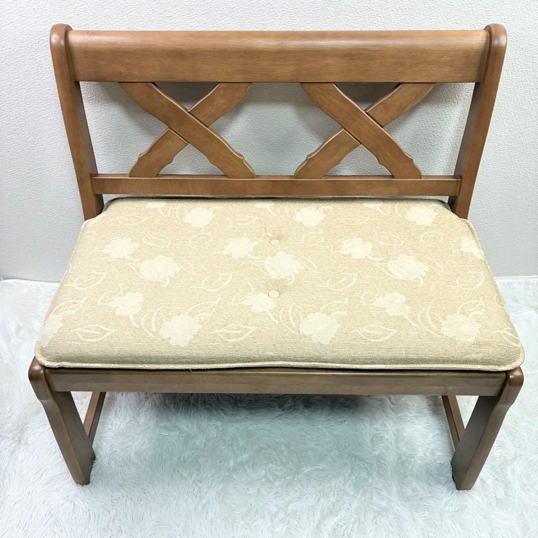 カリモク 希少 チターノ ナチュラルウッド ベンチ 専用クッション付