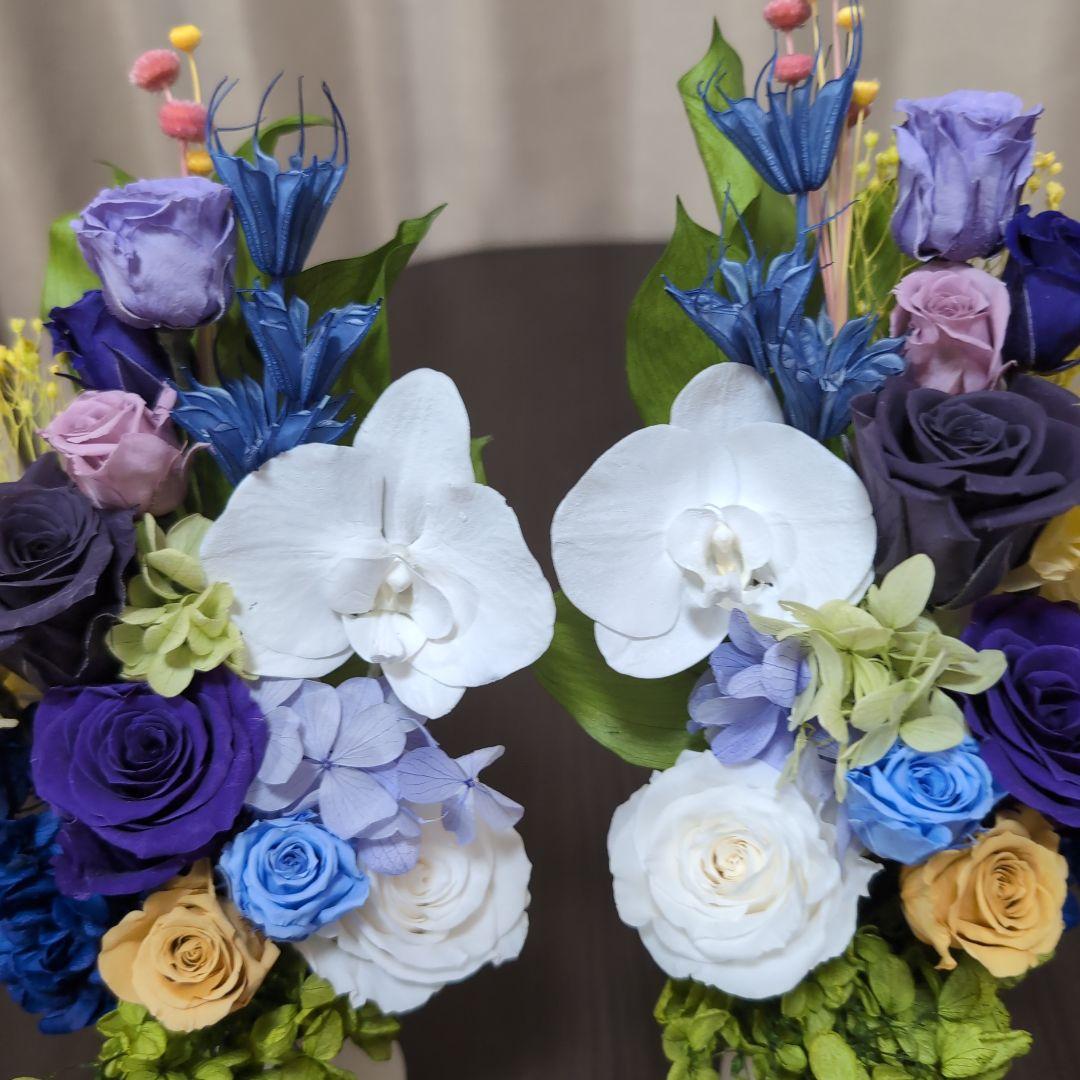 特選仏花 胡蝶蘭　 　大　　一対 造花無し　　 プリザーブドフラワー