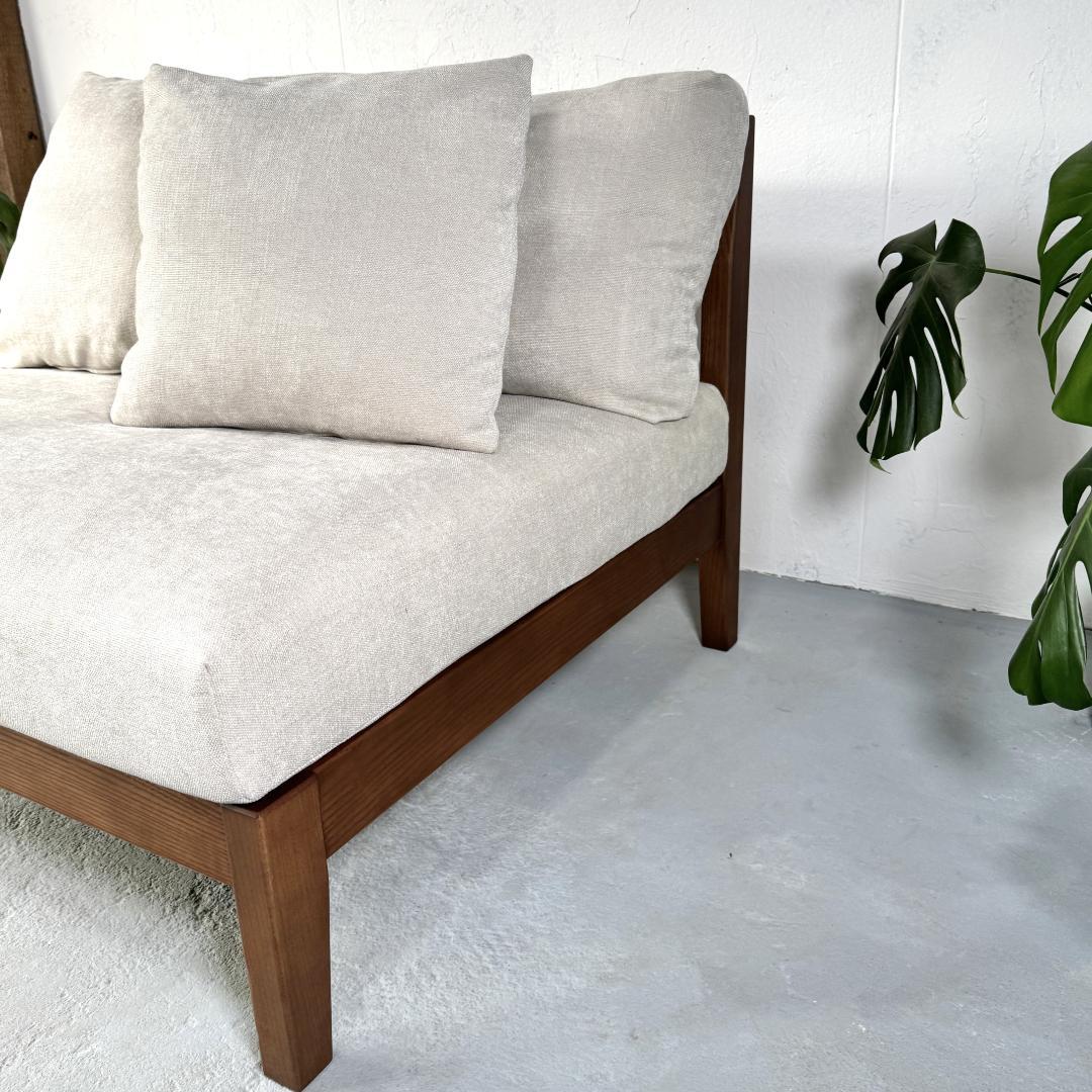 美品 廃番 ウニコ ブレイク 1.5シート ソファ 幅91cm フェザー 北欧