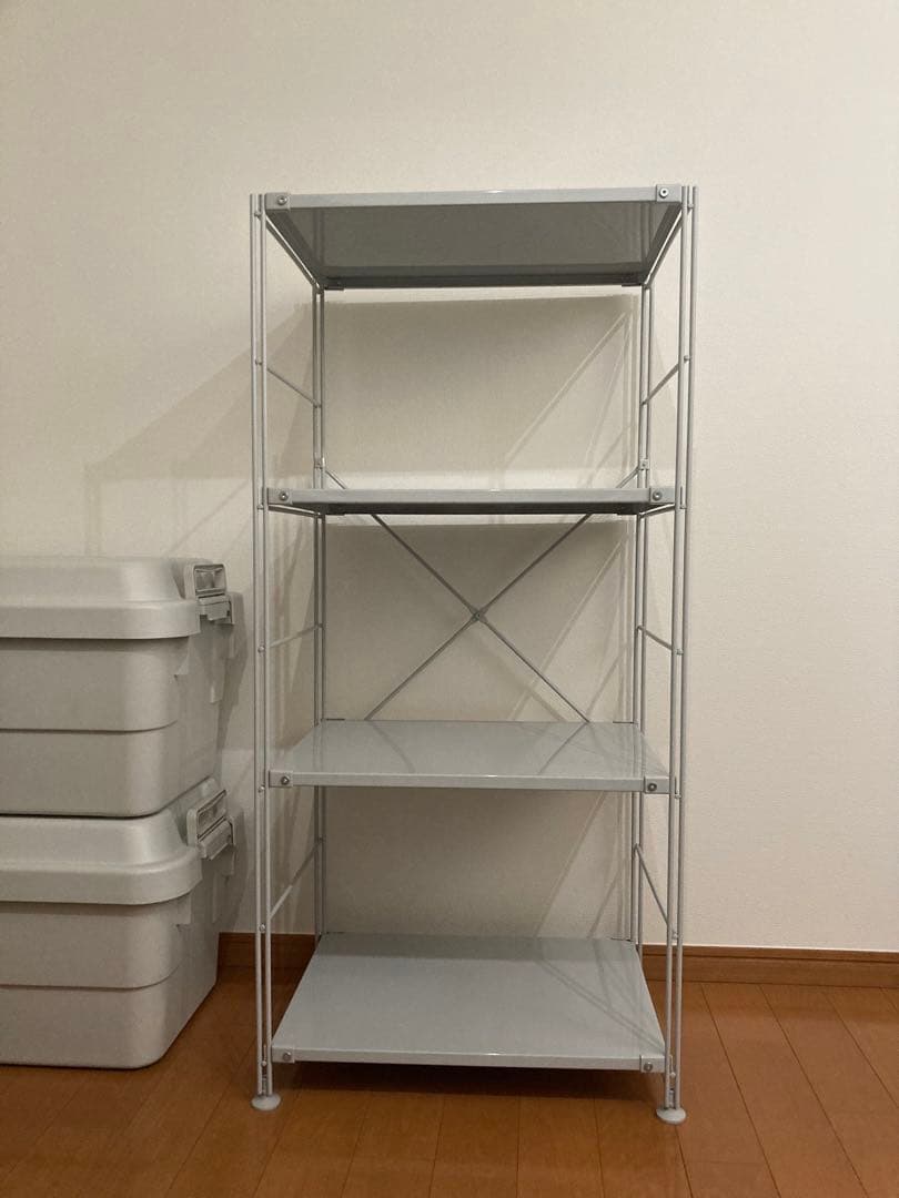 【無印良品】スチールユニットシェルフ　グレー