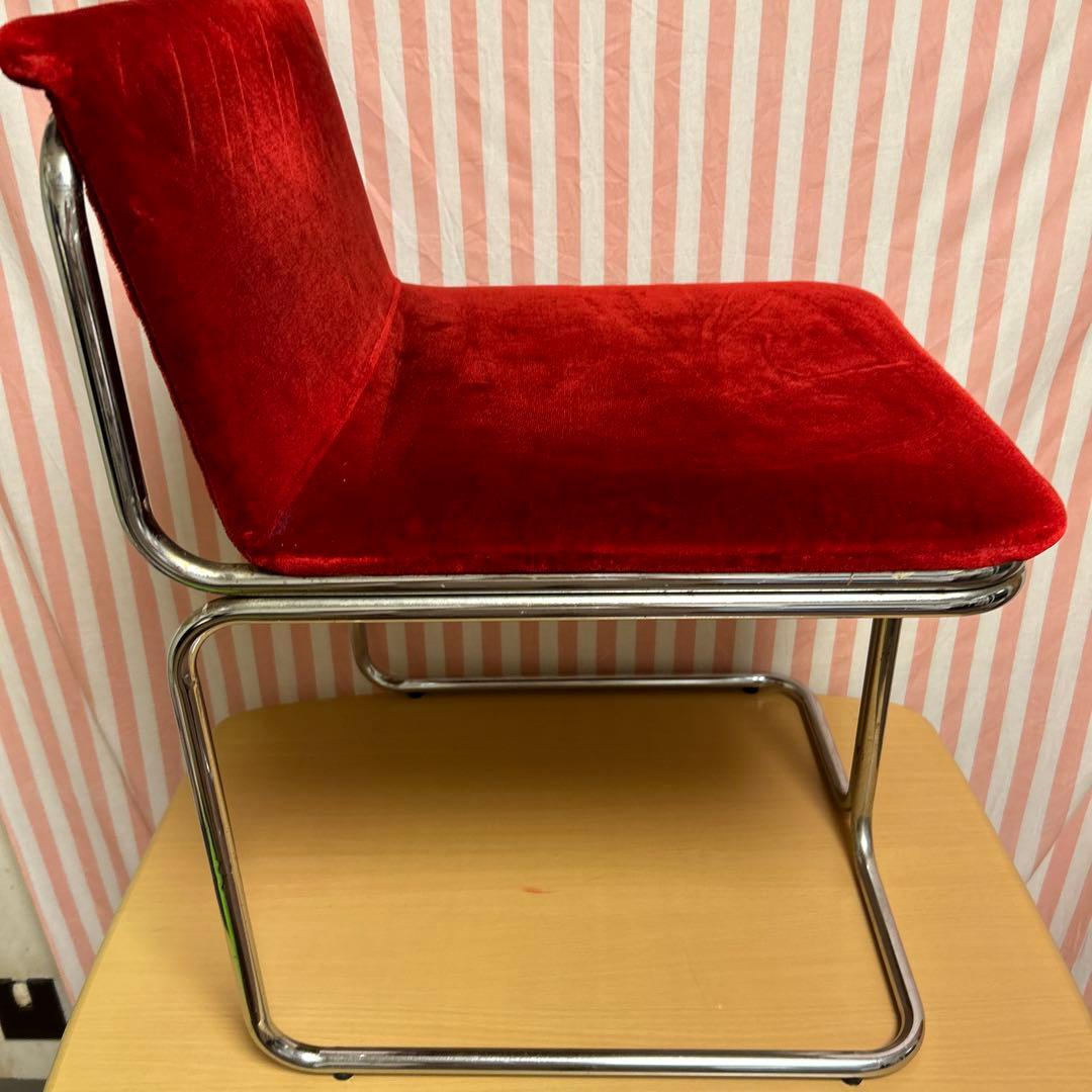 レトロ 喫茶店 ゲームセンター チェア ベロア調 椅子 【送料込】