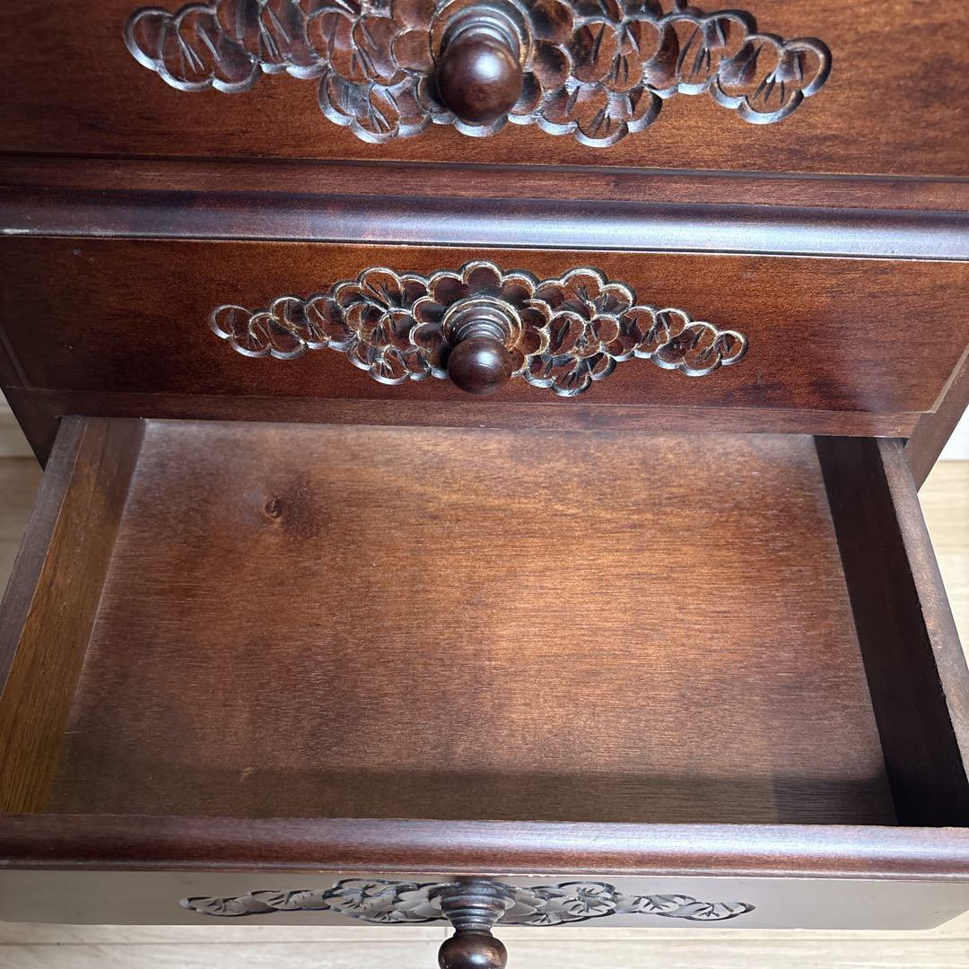 猫足キャビネット　チェストアジアン家具　小物入れ　電話台　アンティーク