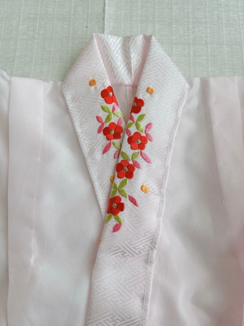 七五三 3歳着物 被布セット 正絹 絞り 赤