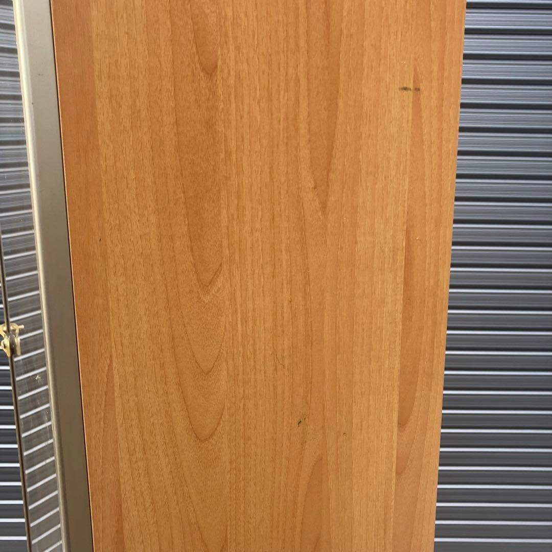 木製 3段ガラスショーケース 飾り棚 コレクションラック 鏡張り ビンテージ