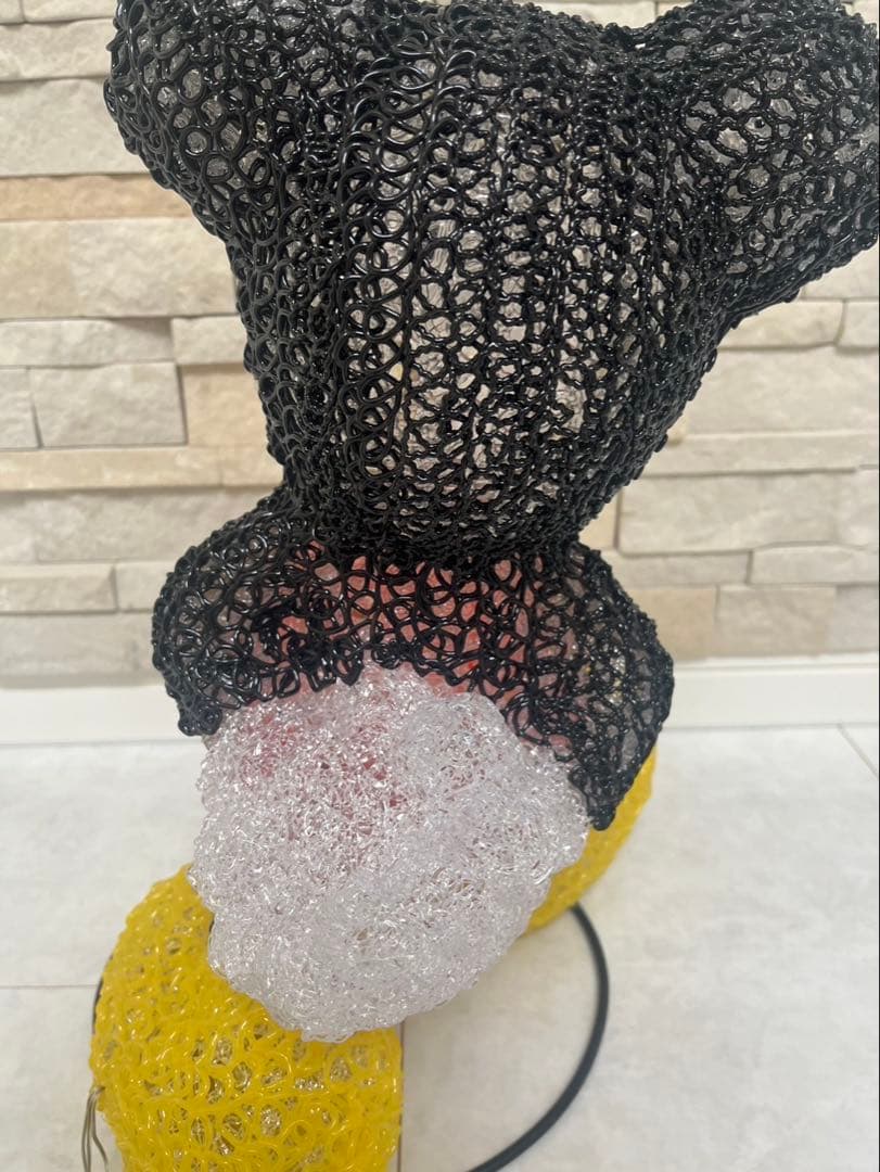 3D クリスタルモチーフ　ミッキーマウス LEDランプ 約30cm