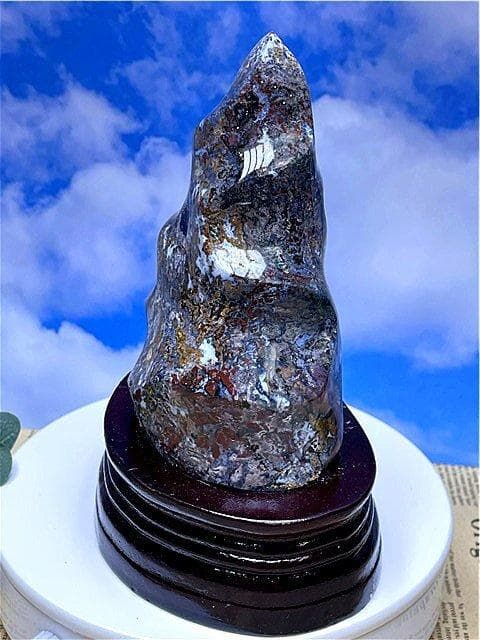 超綺麗天然螺旋状海洋碧玉石原石B86U3/171U19D