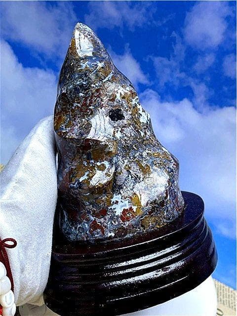 超綺麗天然螺旋状海洋碧玉石原石B86U3/171U19D