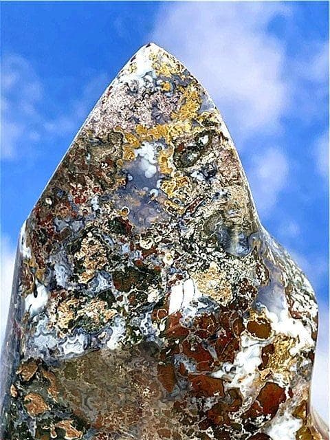 超綺麗天然螺旋状海洋碧玉石原石B86U3/171U19D