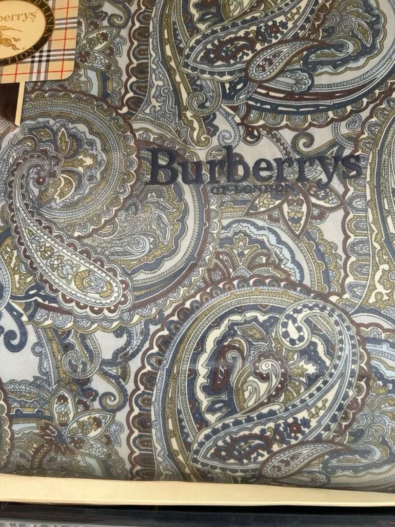 Burberrys バーバリー 羽毛肌掛け布団 ペイズリー シングル　西川ブルー